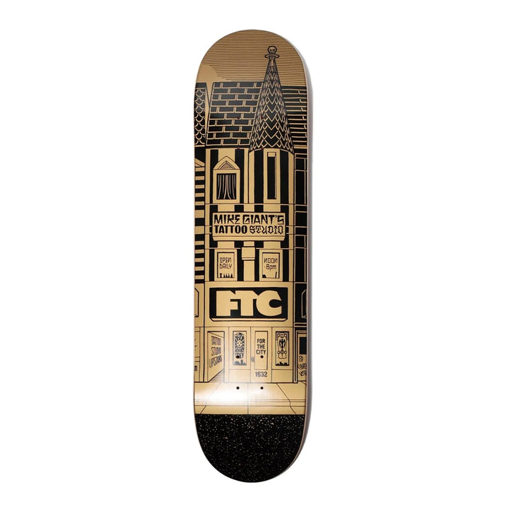 MIKE GIANT X FTC THE BLOCK BLACK/GOLD 7.75 スケートボード スケボー デッキ