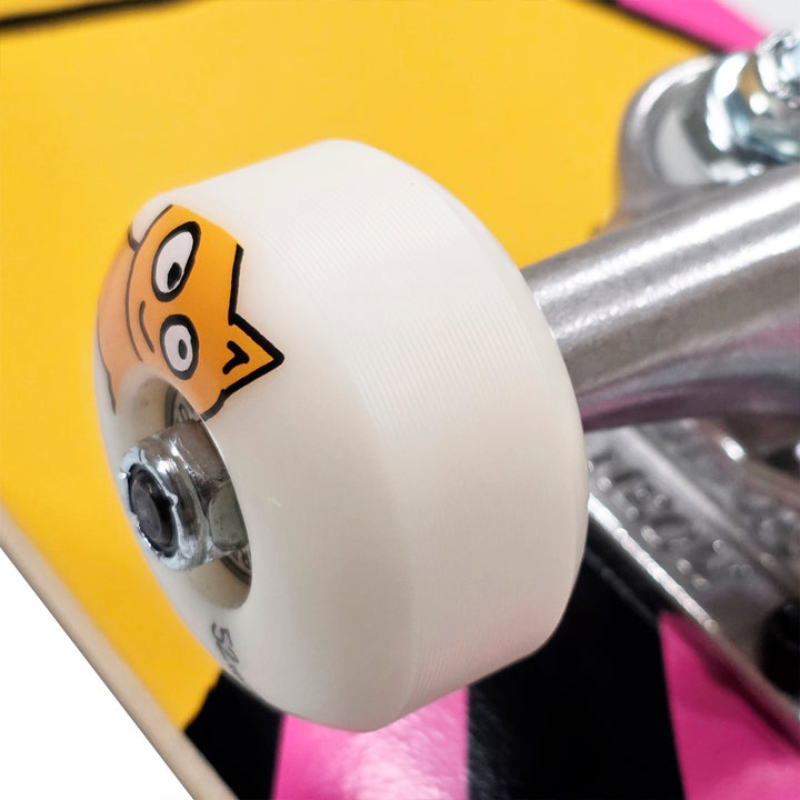 MEOW BIG CAT CHECKER TWIST COMPLETE PINK 6.5 スケートボード スケボー コンプリート 完成組立品 セット