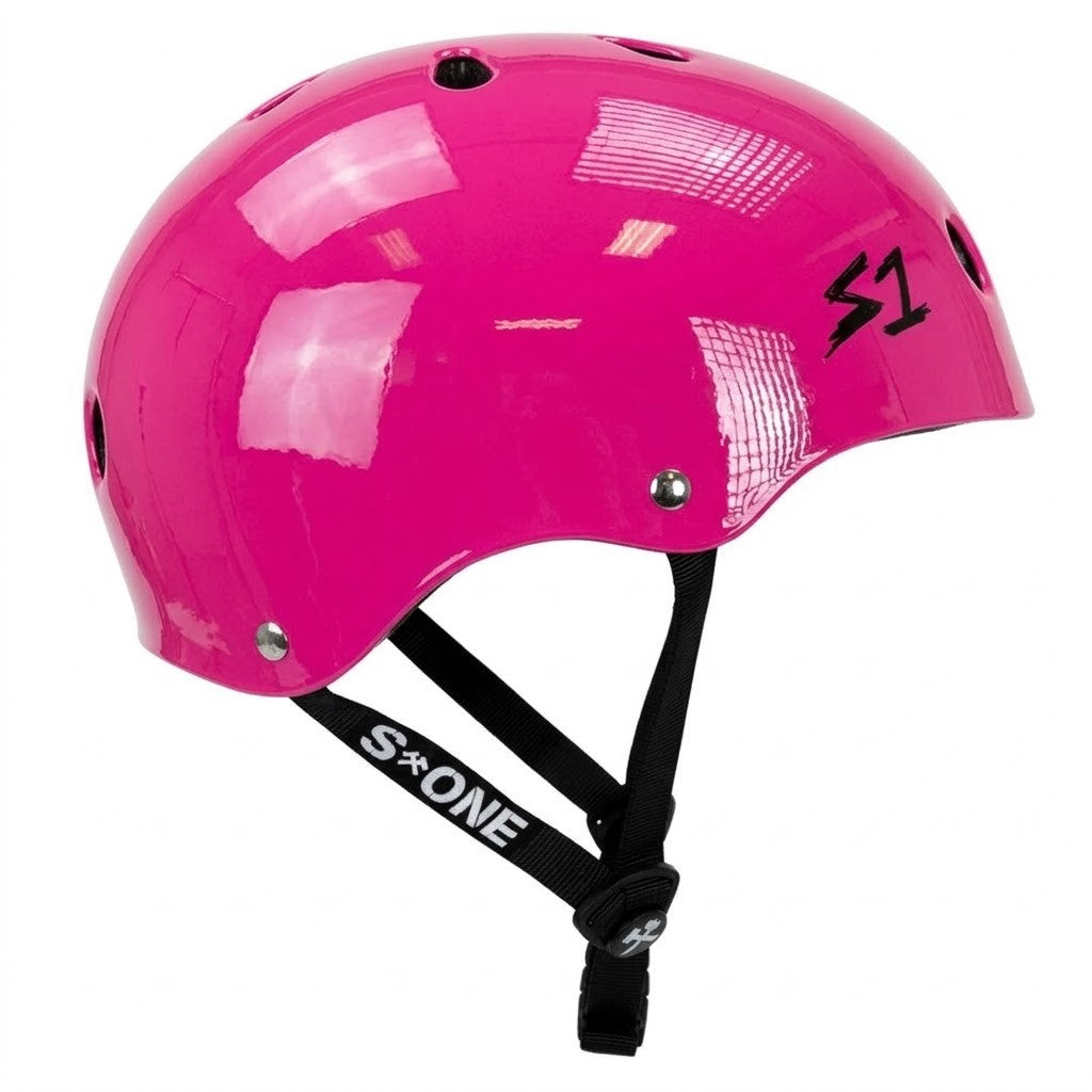 S1 LIFER HELMET GLOSS PINK/CHECKERS スケートボード スケボー プロテクター ヘルメット