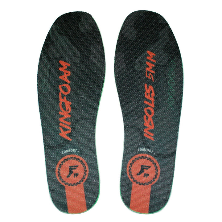 KINGFOAM FLAT INSOLES CUTTING TYPE BLACK CAMO/RED 5mm