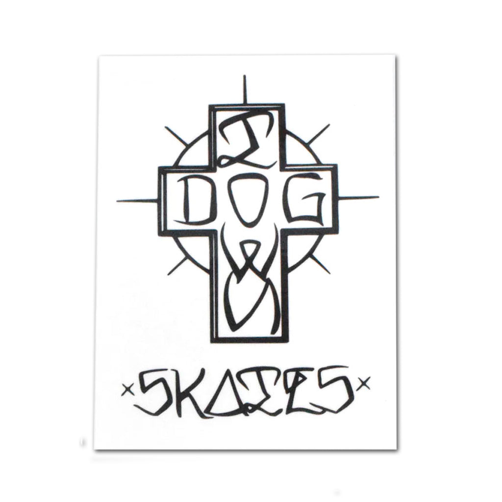 ESE CROSS WHITE ( LARGEL ) スケートボード スケボー ステッカー シール