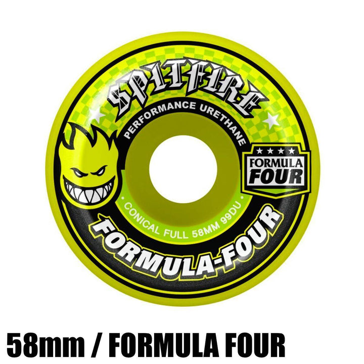 F4 99 CONICAL FULL NEON YELLOW 58mm