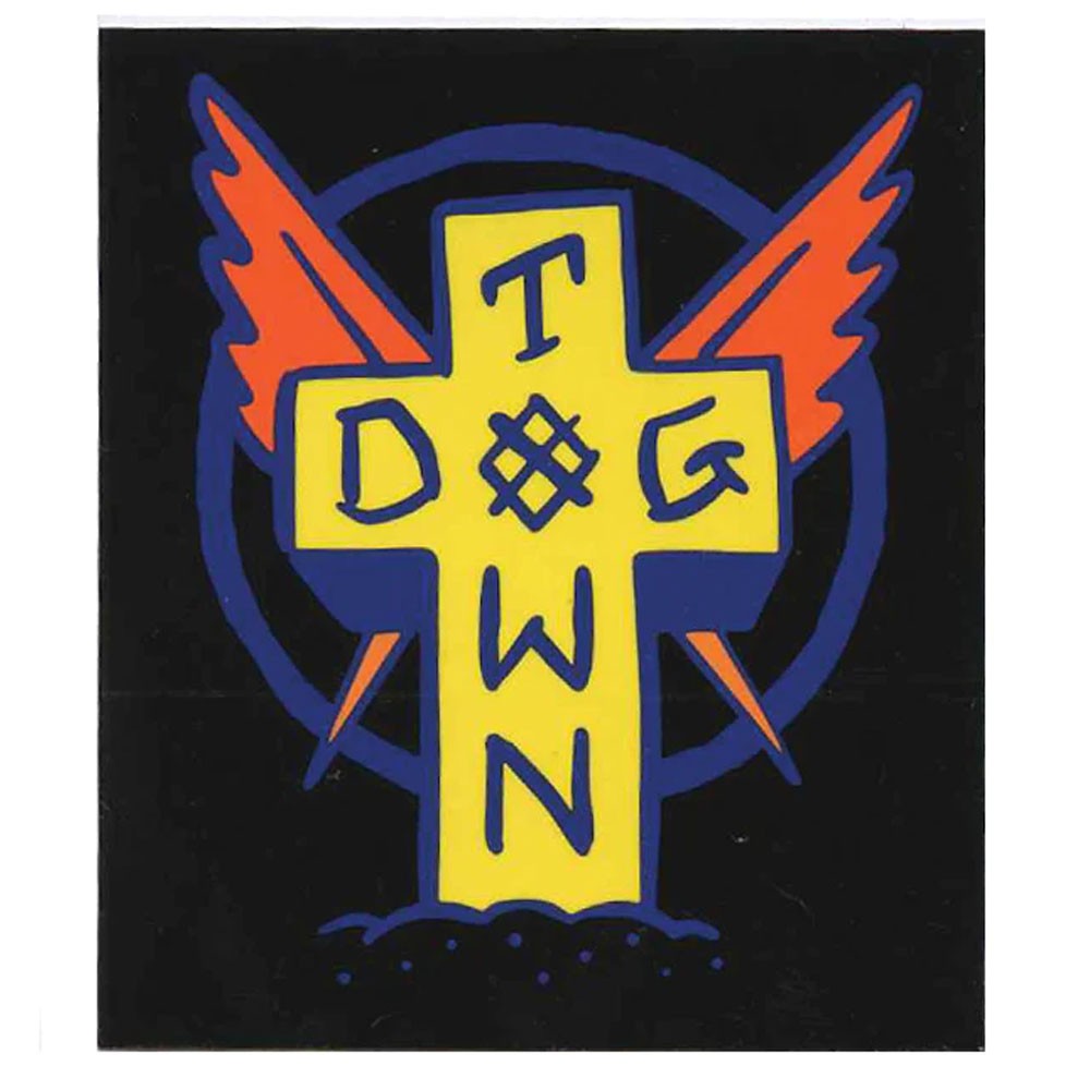 DOGTOWN SCRATCH CROSS ( BLACK ) スケートボード スケボー ステッカー シール