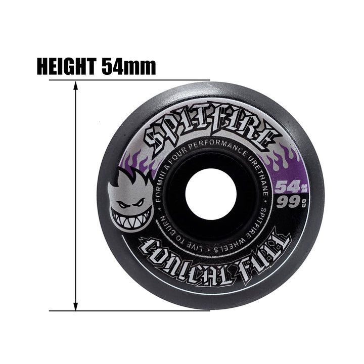 F4 99 CONICAL FULL BLACK 54mm スケートボード スケボー ウィール