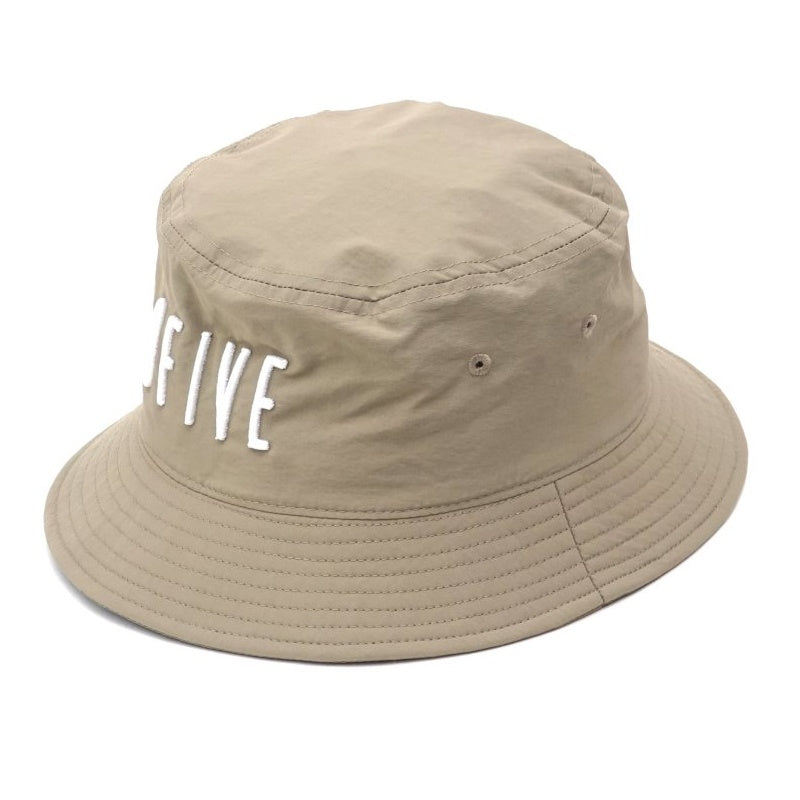 9FIVE LOGO NYLON BUCKET HAT KHAKI