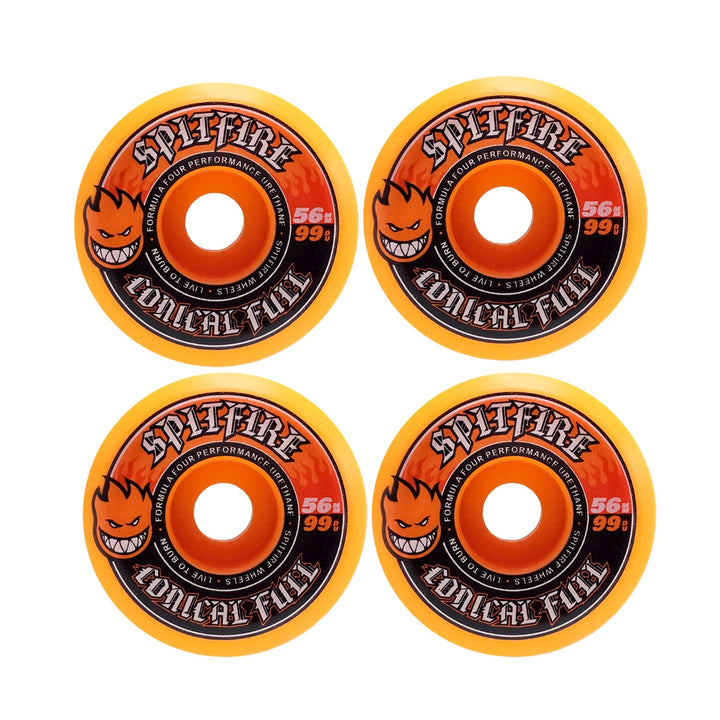 F4 99 CONICAL FULL ORANGE 56mm スケートボード スケボー ウィール
