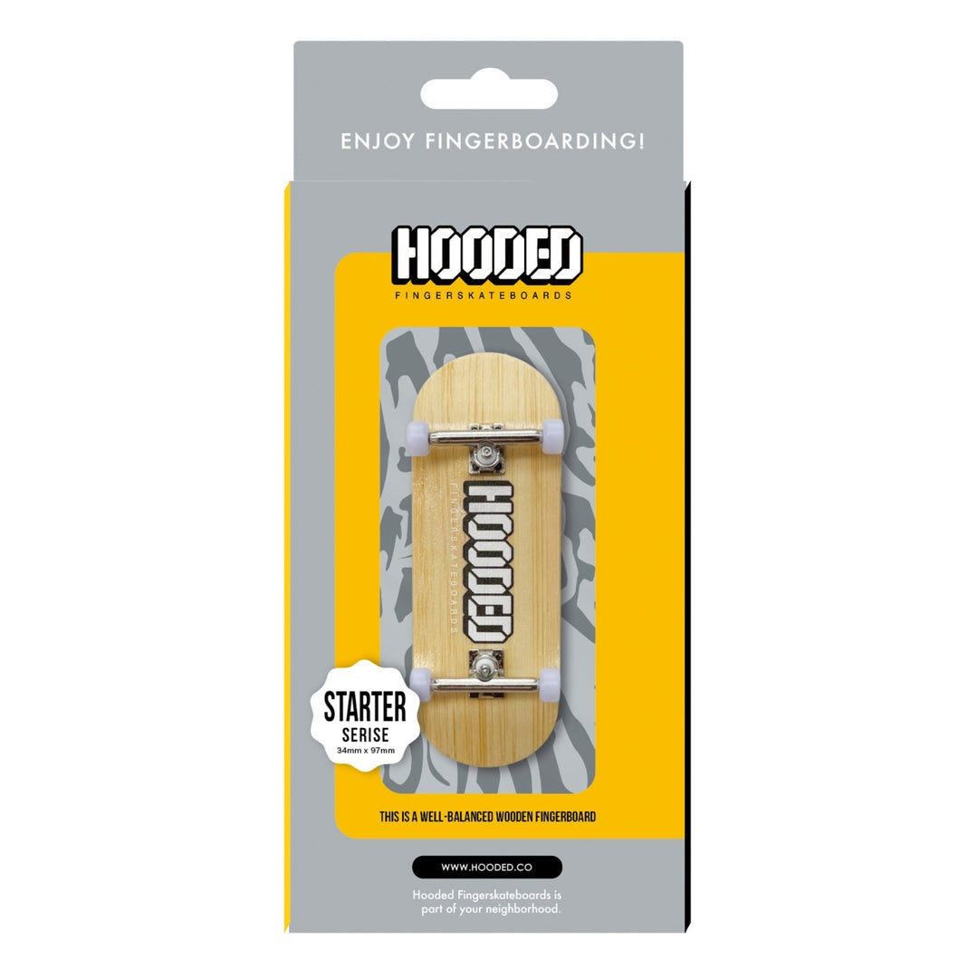 【指スケ】HOODED STARTER COMPLETE フィンガースケートボード (NATURAL-BAMBOO)