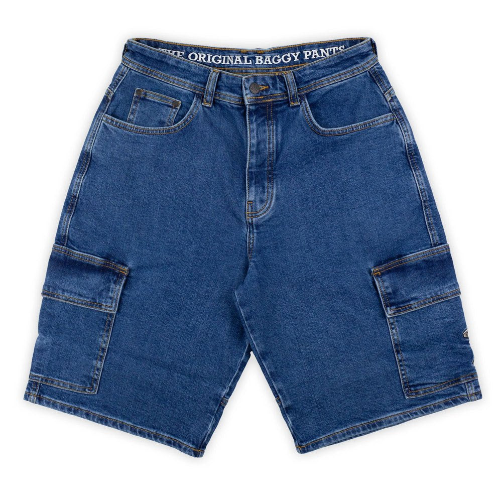 X-TRA UFO CARGO DENIM SHORTS (WASHED BLUE)  U1092-C01S01