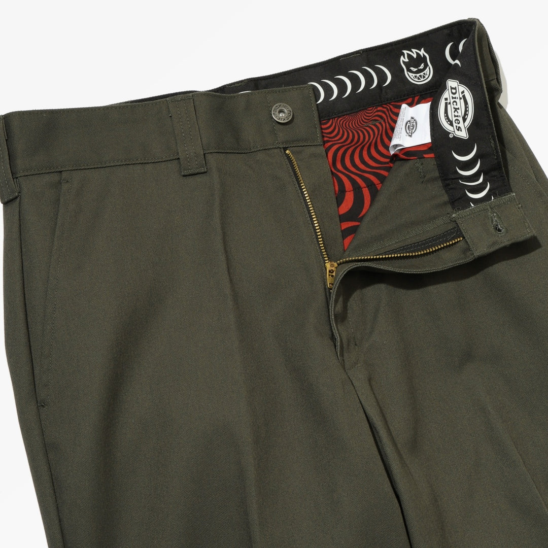 DICKIES X SPITFIRE DOUBLE KNEE PANT OLIVE GREEN