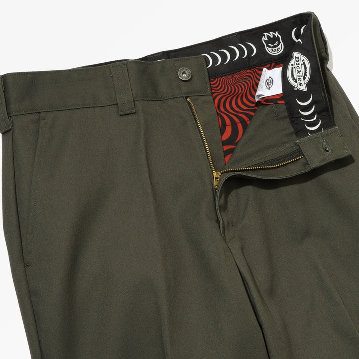 DICKIES X SPITFIRE DOUBLE KNEE PANT OLIVE GREEN