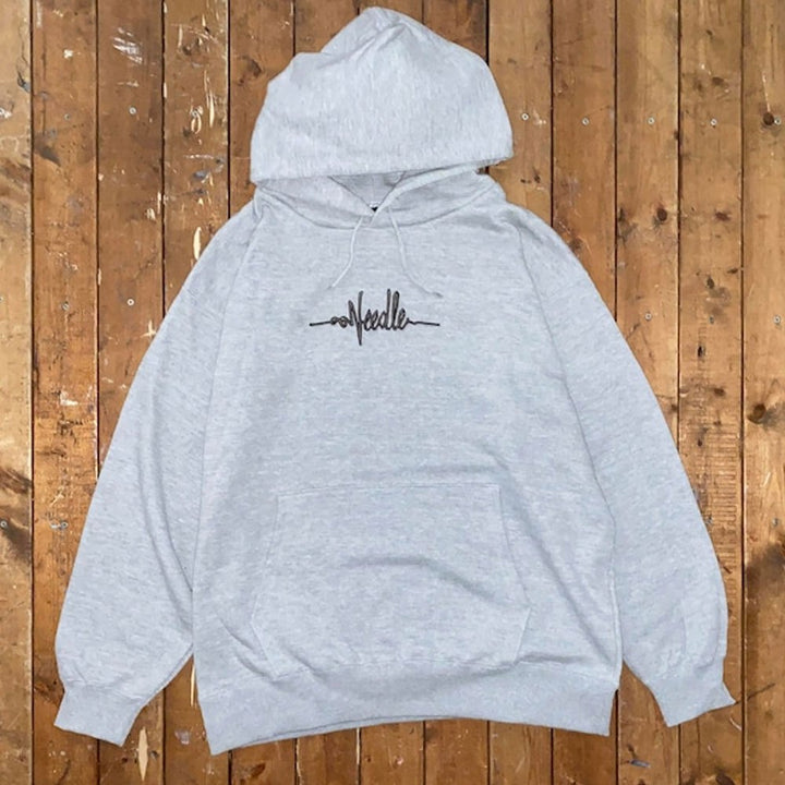 NEEDLE LOGO HOODIE (GRAY) Lサイズ