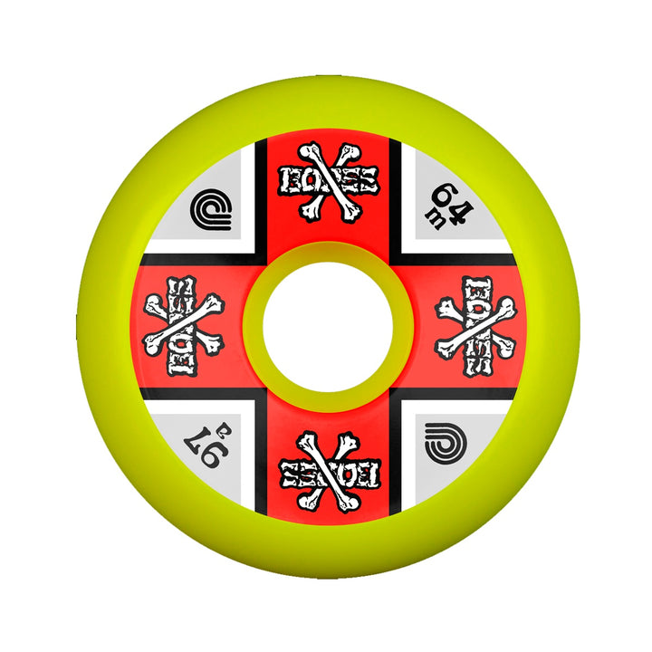 POWELL PERALTA CROSS BONES YELLOW 64mm 97A スケートボード スケボー ウィール