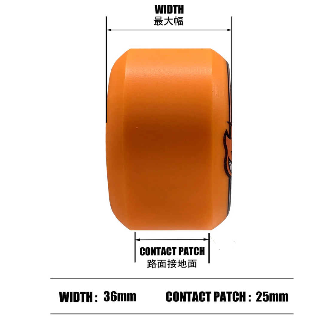 F4 99 CONICAL FULL ORANGE 56mm スケートボード スケボー ウィール