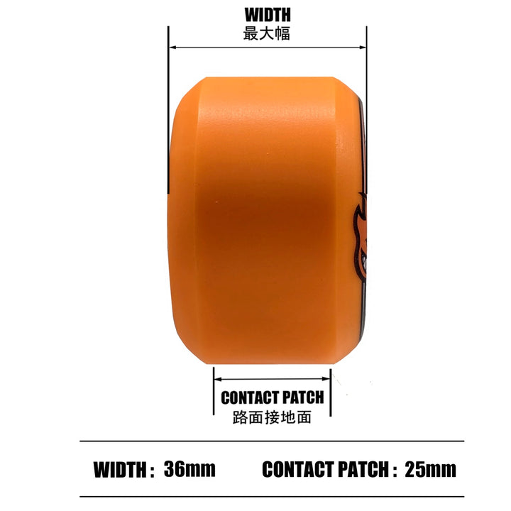 F4 99 CONICAL FULL ORANGE 56mm スケートボード スケボー ウィール