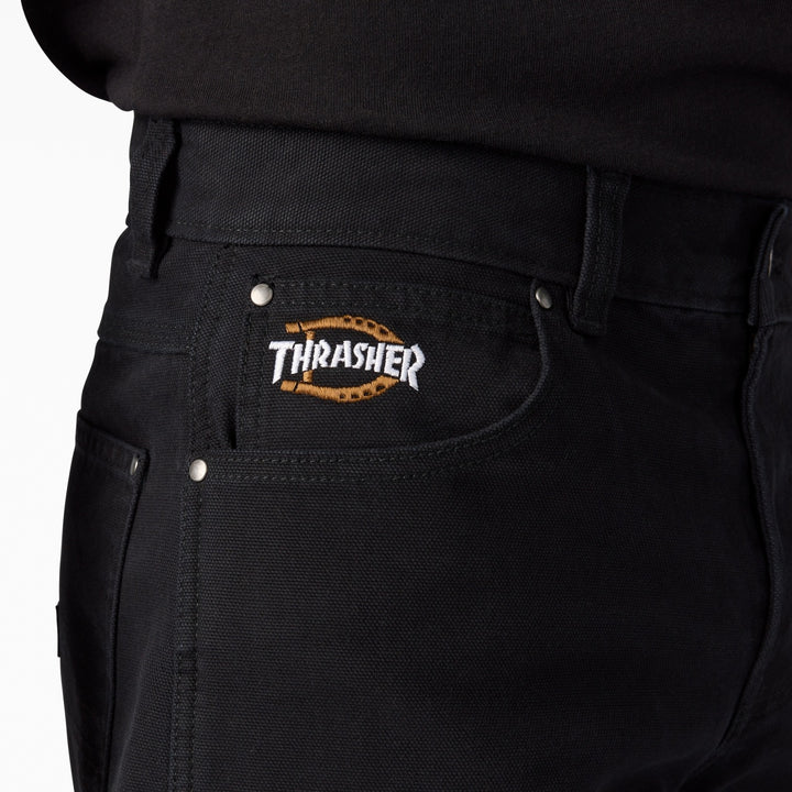DICKIES x THRASHER Double knee pants BLACK