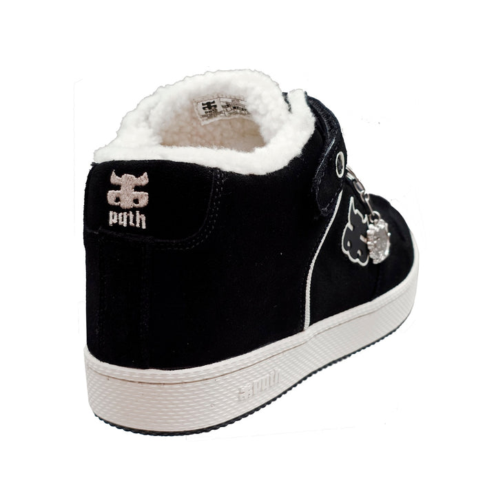 GRASSHOPPER WAXED AND SHEARLING BLACK