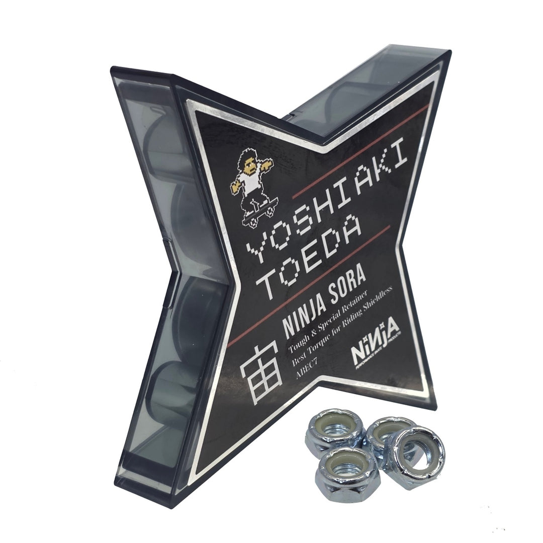 TOEDA SORA BEARING ABEC7 アクスルナット付き スケートボード スケボー ベアリング オイルタイプ メンテナンス
