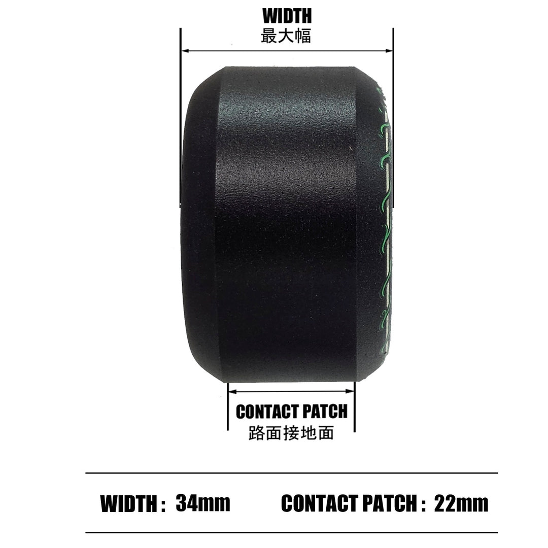 F4 97 UNA TRINITY BLACK CONICAL FULL 54mm スケートボード スケボー ウィール
