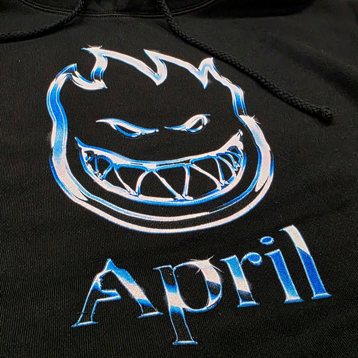 SPITFIRE x APRIL CHROME BIGHEAD BLACK Lサイズ スケートボード スケボー フード パーカー プルオーバー