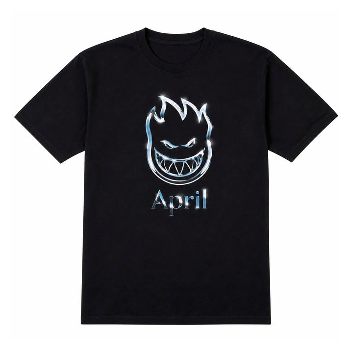 SPITFIRE x APRIL CHROME BIGHEAD BLACK Lサイズ スケートボード スケボー TEEシャツ 半袖