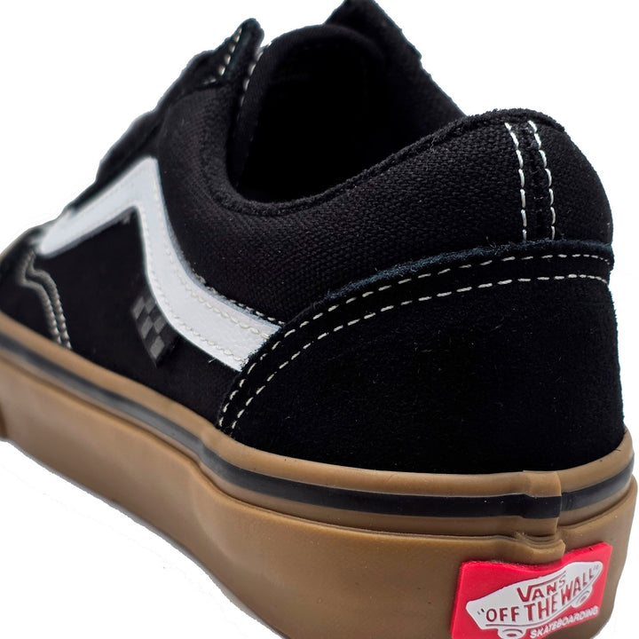 VANS SKATE OLD SKOOL (オールドスクール) BLACK/GUM/WHITE スケートボード スケボー シューズ スケシュー スニーカー 靴 メンズ