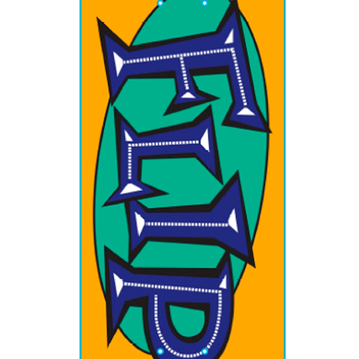OVAL LOGO TEAL/YELLOW 7.5 キッズサイズ スケートボード スケボー デッキ