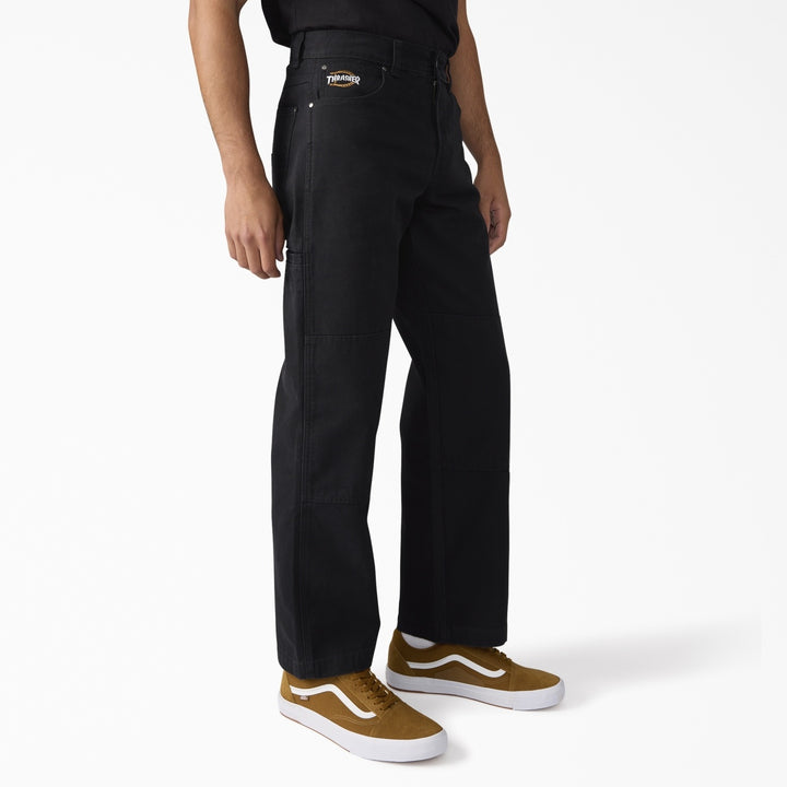 DICKIES x THRASHER Double knee pants BLACK