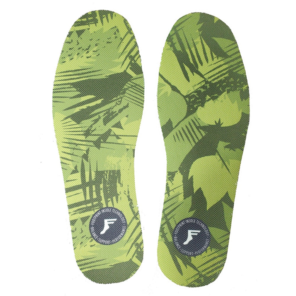 KINGFOAM FLAT INSOLES CUTTING TYPE GREEN CAMO 3mm U1464-C01S01