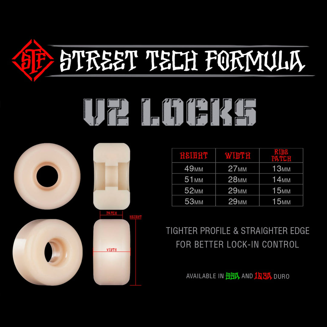 STF STREET TECH FORMULA LOCKS V2 52mm 103A スケートボード スケボー ウィール