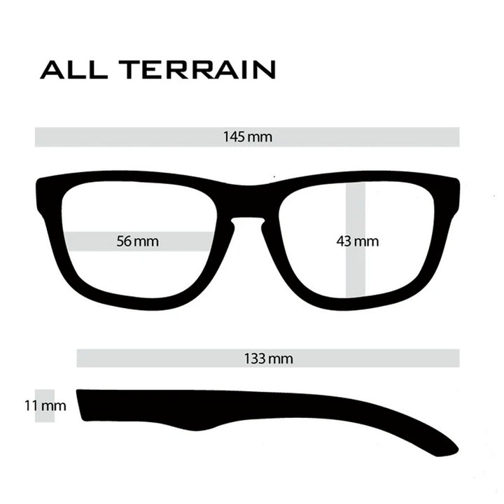 ALL TERRAIN JP Black Matte x Navy Blue Polarized (偏光レンズ)