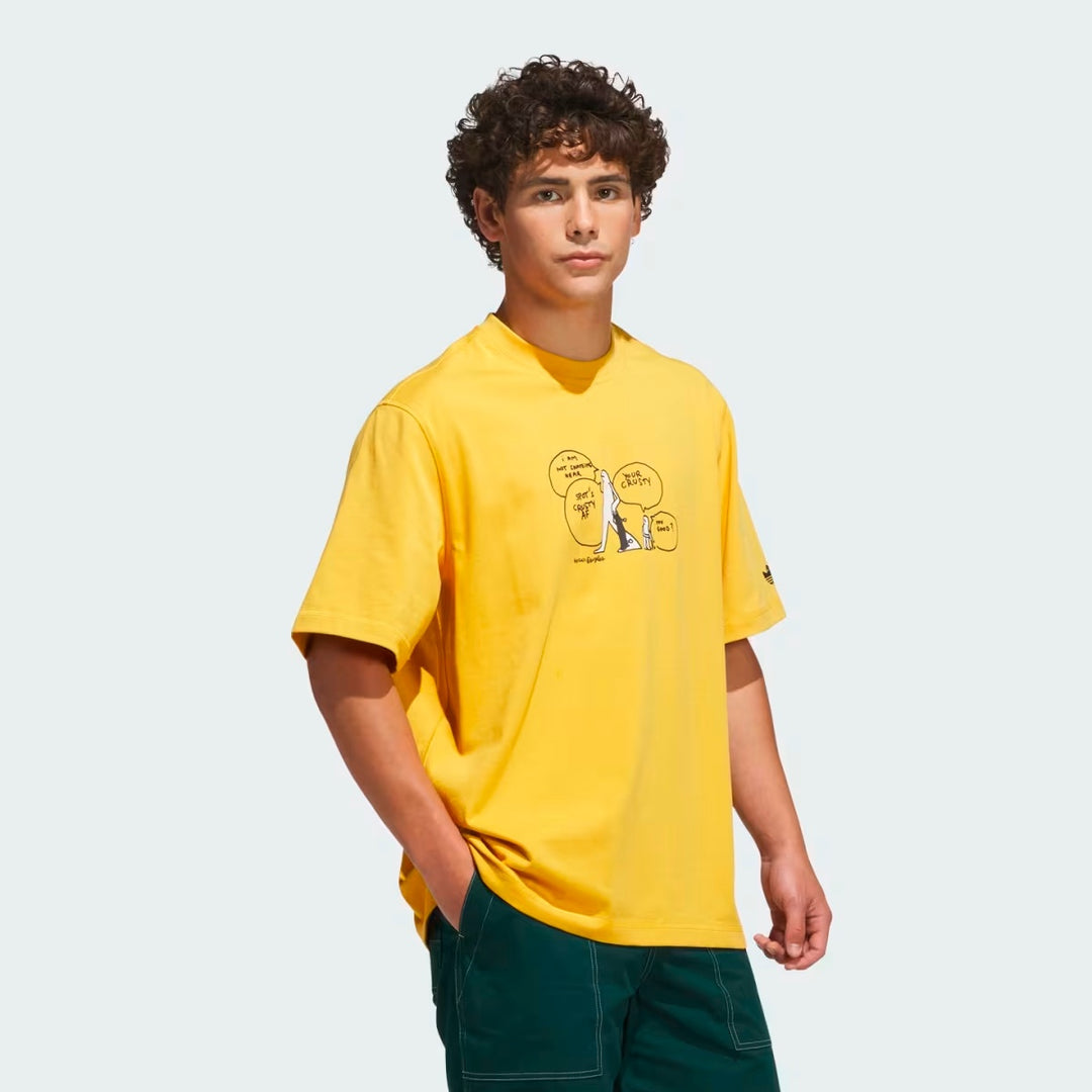 SKATEBOARDING x MARK GONZALES CRUSTY Tシャツ Preloved-Yellow/Black