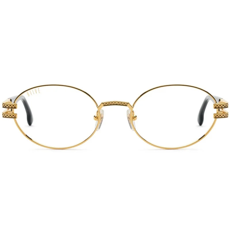 LOTUS Black & 24k Gold Clear Lens Glasses U1281-C01S01