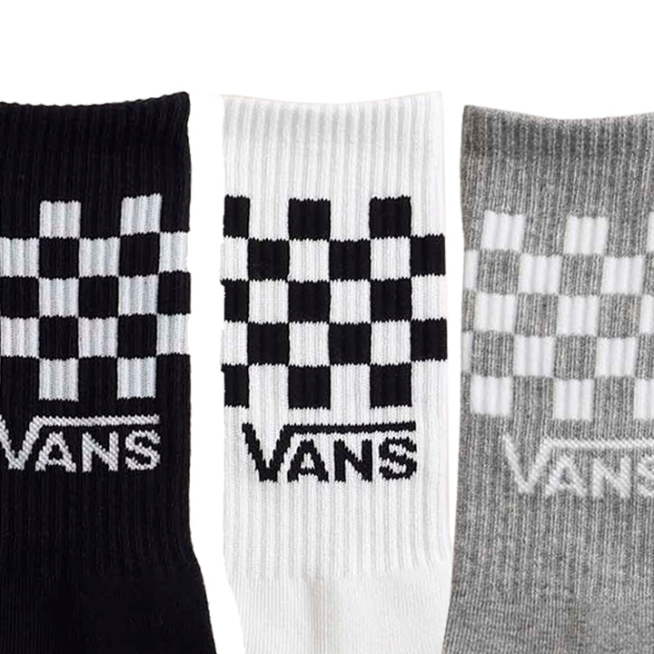 CLASSIC CHECK CHECK CREW BLACK/WHITE/GREY (3PK) スケートボード スケボー キャップ メンズ クルーソックス 靴下 ソックス