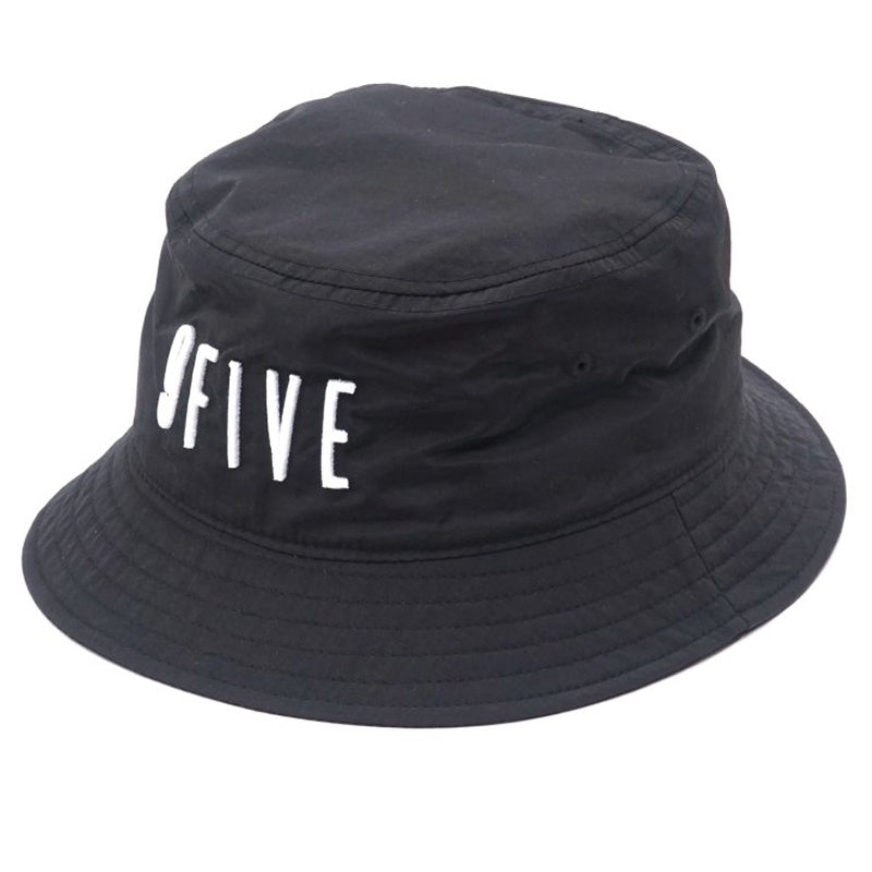 9FIVE LOGO NYLON BUCKET HAT BLACK
