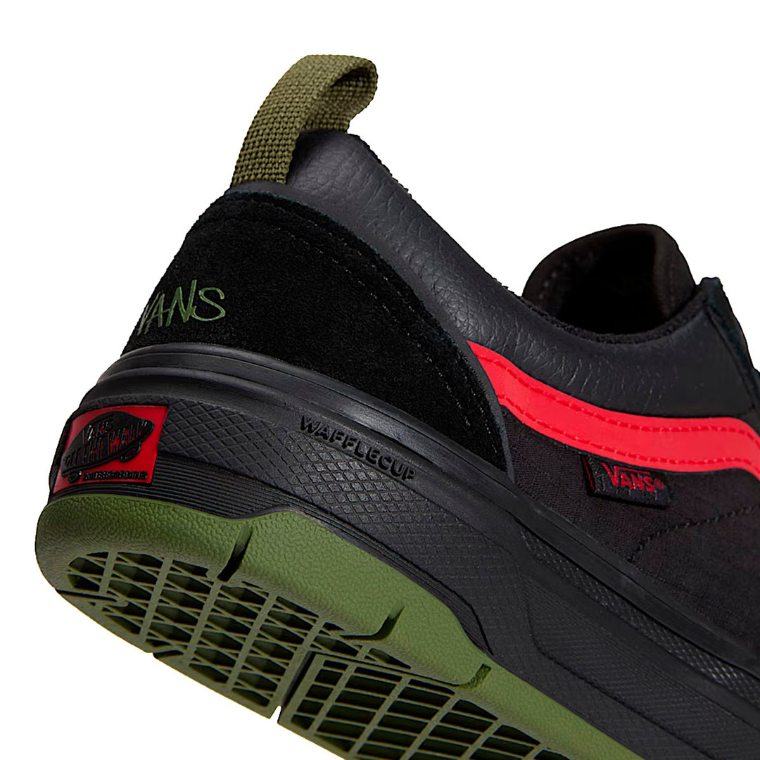VANS SKATE OLD SKOOL WAFFLECUP Atiba スケート オールドスクール ワッフルカップ BLACK/GREEN