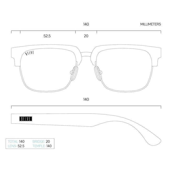 BELMONT BLACK & 24K GOLD Sunglasses ベルモント / ブラック&24Kゴールド / サングラス / ナインファイブ