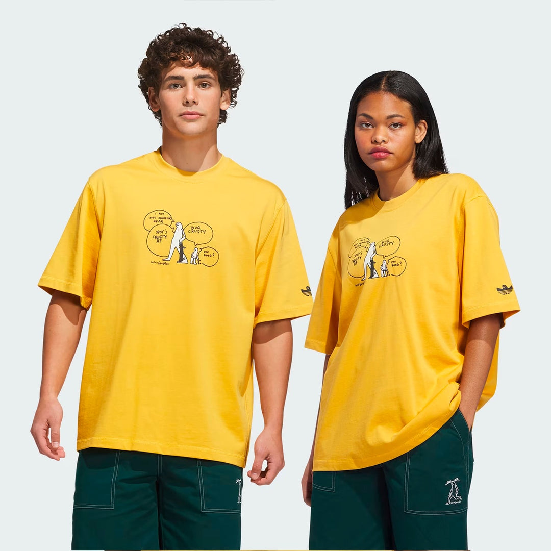 SKATEBOARDING x MARK GONZALES CRUSTY Tシャツ Preloved-Yellow/Black