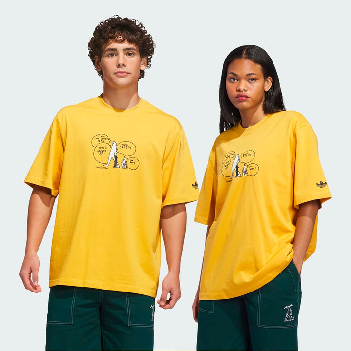 SKATEBOARDING x MARK GONZALES CRUSTY Tシャツ Preloved-Yellow/Black