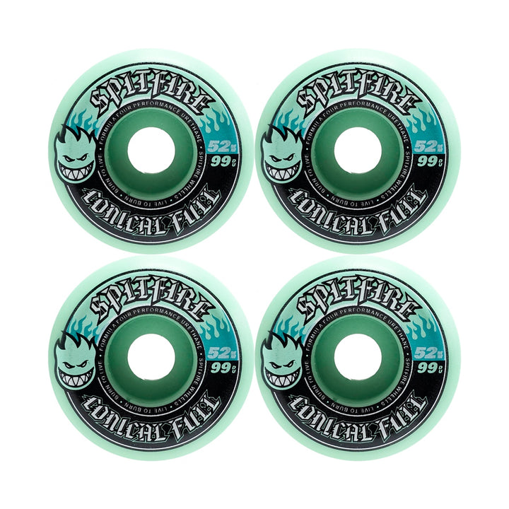 F4 99 CONICAL FULL TEAL 52mm スケートボード スケボー ウィール
