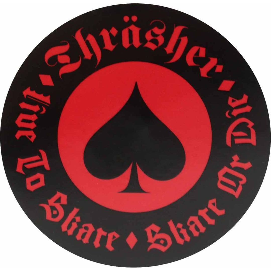 THRASHER OATH BLACK/RED スケートボード スケボー ステッカー シール