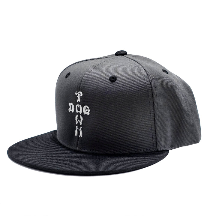 DOG TOWN CROSS LETTER SNAPBACK CHARCOAL GREY/BLACK