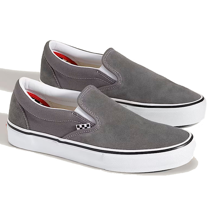 VANS SKATE SLIP-ON (スリッポン) PEWTER/WHITE