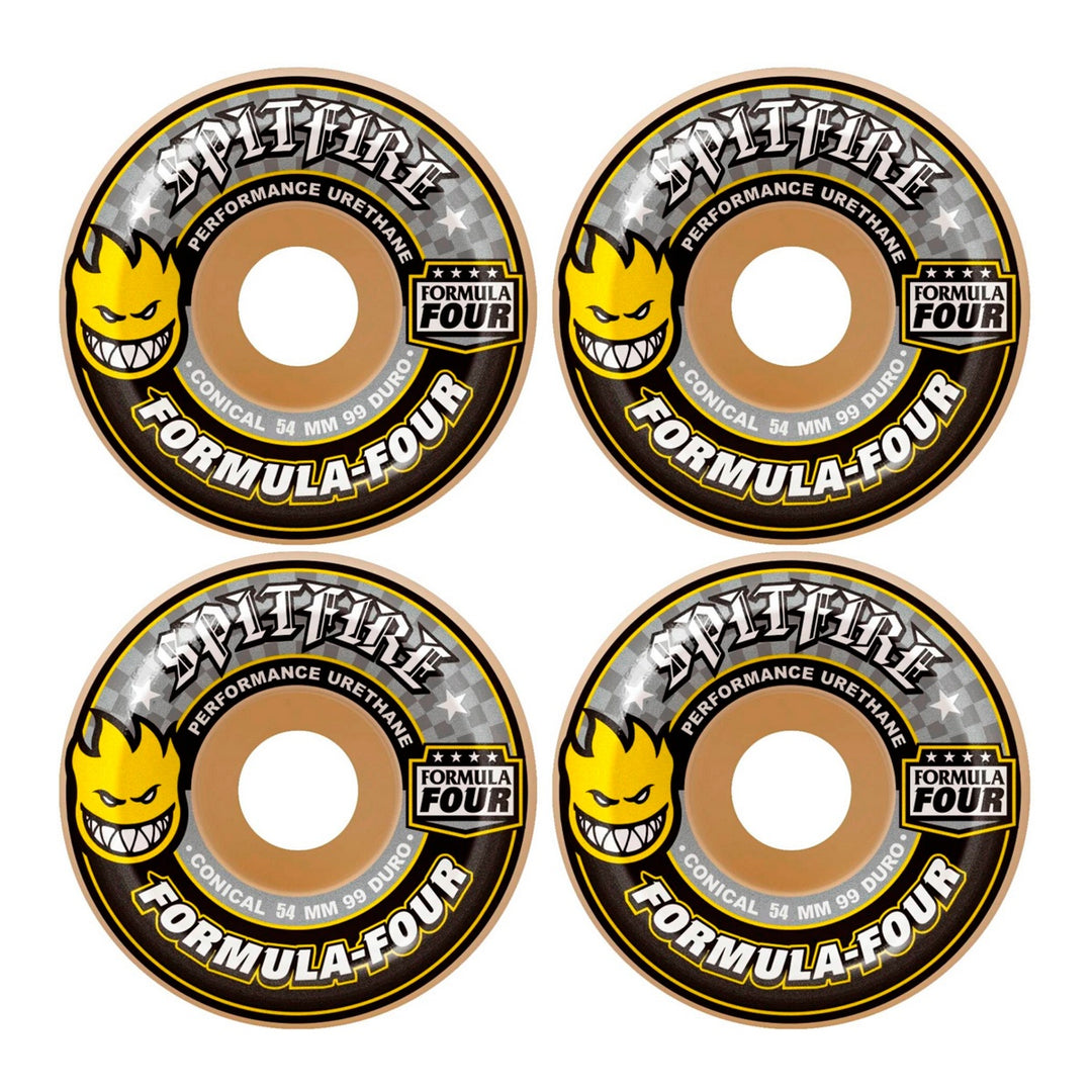 F4 99 DURO CONICAL YELLOW PRINT 54mm U2696-C01S01