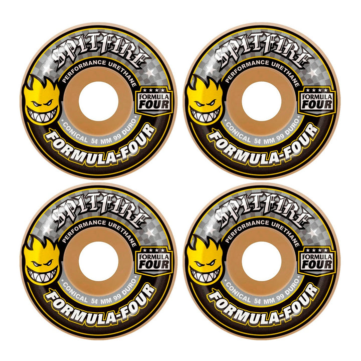 F4 99 DURO CONICAL YELLOW PRINT 54mm U2696-C01S01