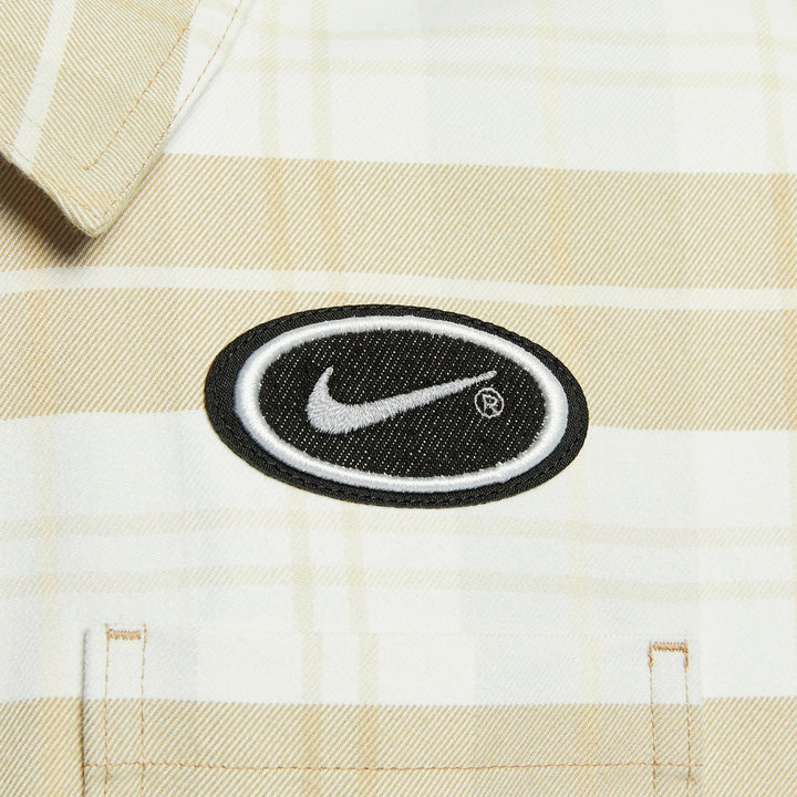 NIKE SB FLNNL BTN UP KOS L/S TOP ( SAIL/LTBONE ) HV0257-133 XLサイズ