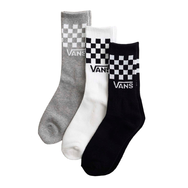 CLASSIC CHECK CHECK CREW BLACK/WHITE/GREY (3PK) スケートボード スケボー キャップ メンズ クルーソックス 靴下 ソックス