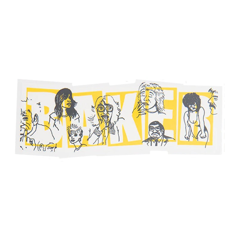 BLAND LOGO SKETCH STICKER (YELLOW/WHITE) U4321-C01