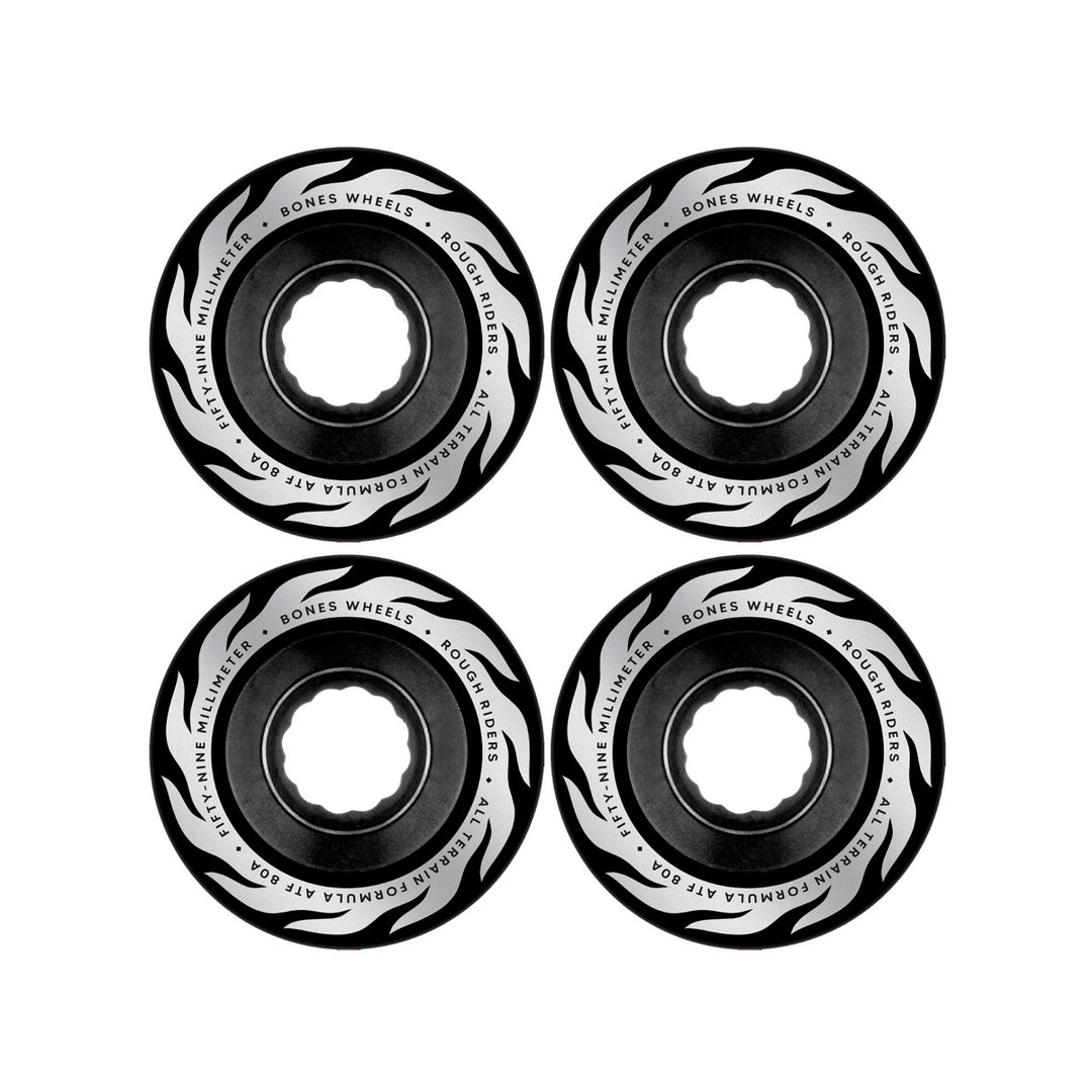 ATF ROUGH RIDERS RUNNERS ETERAL FLAME BLACK 56mm 80A (ソフトウィール) スケートボード スケボー ウィール