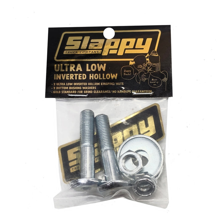 SLAPPY ULTRA LOW INVERTED HOLLOW KINGPIN SET スケートボード スケボー ナット アクセルナット キングピンナット メンテナンス