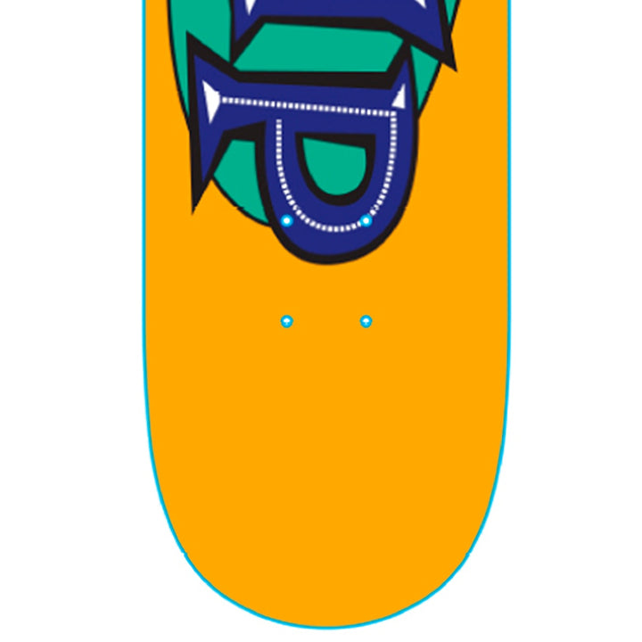 OVAL LOGO TEAL/YELLOW 7.5 キッズサイズ スケートボード スケボー デッキ
